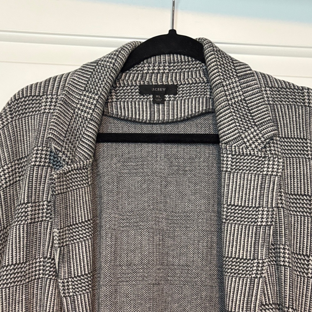 J. Crew Plaid Wool Sweater Blazer - Picture 10 of 11